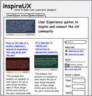 inspireUX wireframed using Balsamiq Mockups