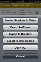 Export options