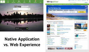 Trip Advisor's Native Tablet App vs Web Experience